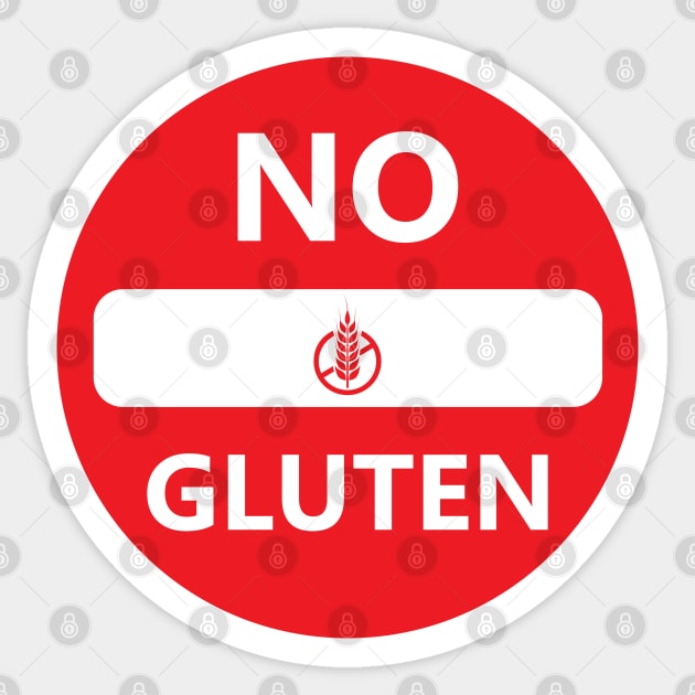No Entry Gluten Sticker by dkdesigns27